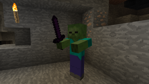 How To Make Custom Mobs Hold Weapons Straight Ahead Like A Zombie Would Mcreator